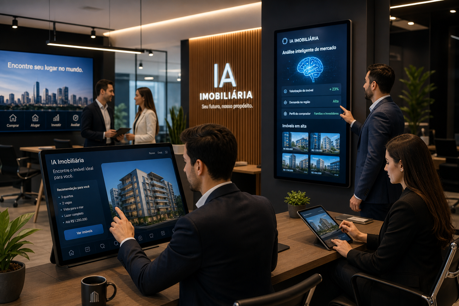 Como IA Aumenta Produtividade na Imobiliária