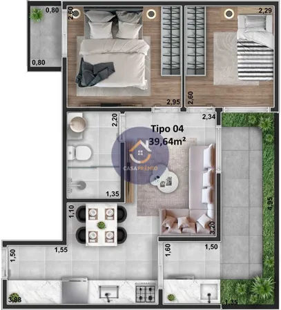 Apartamento 2Q - Vila Esperança