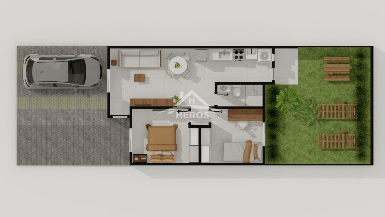 Casa condomínio, 2 dorm, Restinga; R$ 219mil