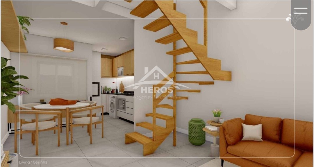 Casa em cond 2 dorm, Chapéu do Sol, 53m² R$219mil